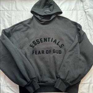 Fear Of God Essentials Hoodie Jet Black